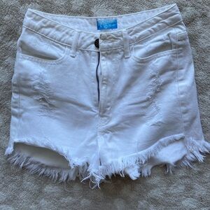 Mumu Blue White Jean Shorts - Size 25